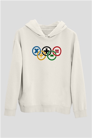 Matematikçi Beyaz Unisex Hoodie