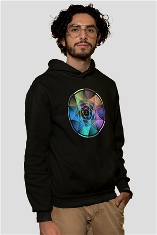 Matematikçi Siyah Unisex Kapşonlu Sweatshirt