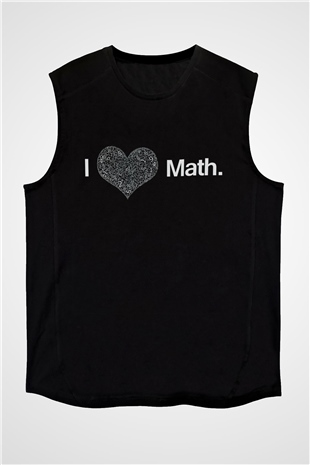 Matematikçi Siyah Unisex Kolsuz Tişört
