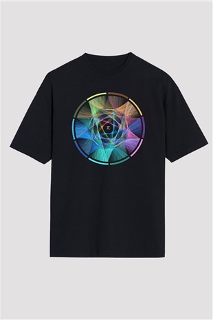 Matematikçi Siyah Unisex Oversize Tişört T-Shirt