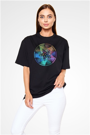 Matematikçi Siyah Unisex Oversize Tişört T-Shirt