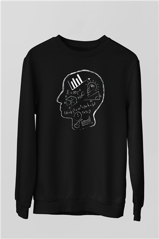 Matematikçi Siyah Unisex Sweatshirt