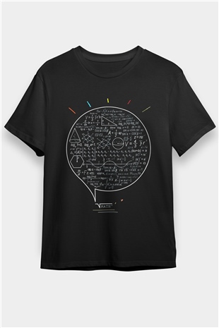 Matematikçi Siyah Unisex Tişört T-Shirt - TişörtFabrikası