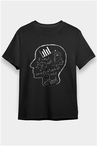 Matematikçi Siyah Unisex Tişört T-Shirt - TişörtFabrikası