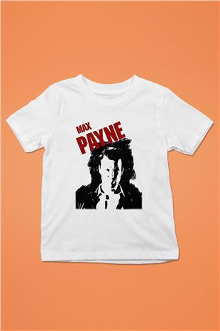 Max Payne Baskılı Beyaz Unisex Beyaz Çocuk Tişört - Tshirt