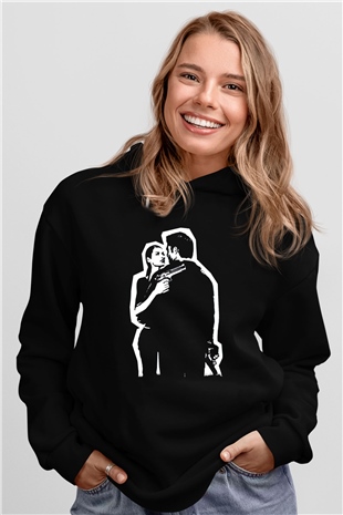Max Payne Baskılı Unisex Siyah Kapüşonlu Sweatshirt