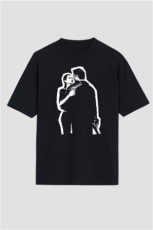 Max Payne Baskılı Unisex Siyah Oversize Tişört - Tshirt