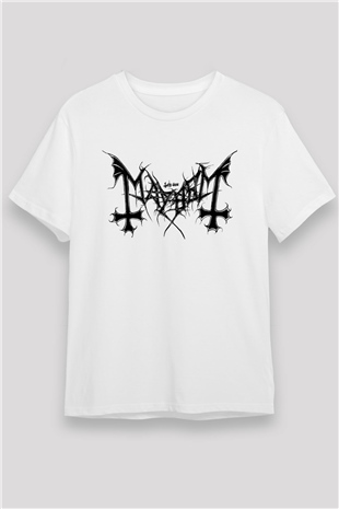 Mayhem Beyaz Unisex Tişört T-Shirt - TişörtFabrikası