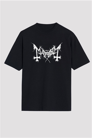 Mayhem Siyah Unisex Oversize Tişört T-Shirt