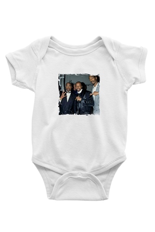 MC Hammer Baskılı Unisex Beyaz Bebek Body - Zıbın