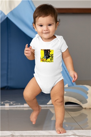 MC Hammer Baskılı Unisex Beyaz Bebek Body - Zıbın