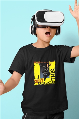 MC Hammer Baskılı Unisex Siyah Çocuk Tişört