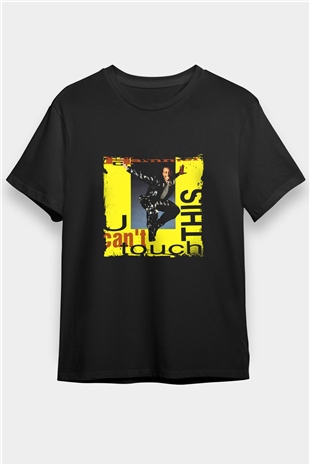 MC Hammer Baskılı Unisex Siyah Tişört