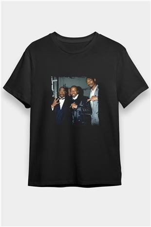 MC Hammer Baskılı Unisex Siyah Tişört