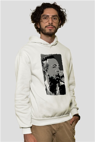 MC Hammer Beyaz Unisex Kapüşonlu Sweatshirt