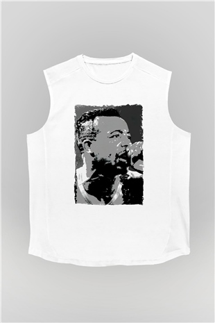 MC Hammer Beyaz Unisex Kolsuz Tişört