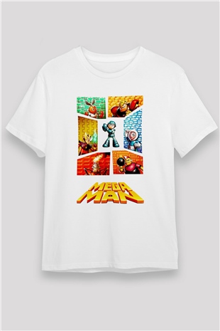 Mega Man Beyaz Unisex Tişört T-Shirt