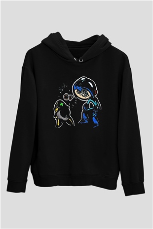 Mega Man Siyah Unisex Hoodie