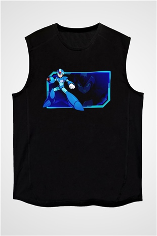 Mega Man Siyah Unisex  Kolsuz Tişört