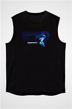 Mega Man Siyah Unisex Kolsuz Tişört
