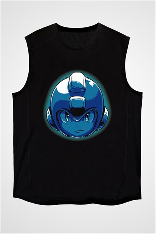 Mega Man Siyah Unisex  Kolsuz Tişört