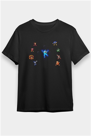 Mega Man Siyah Unisex Tişört