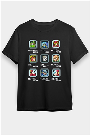 Mega Man Siyah Unisex Tişört