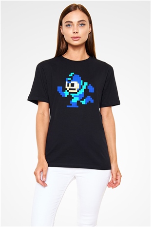 Mega Man Siyah Unisex Tişört