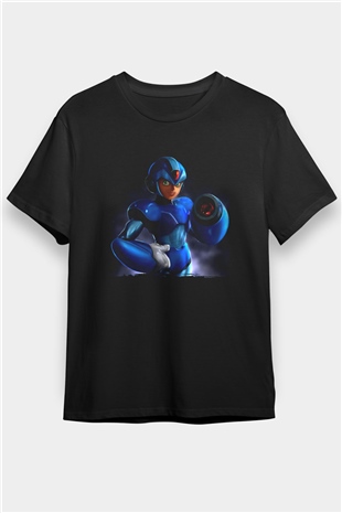 Mega Man Siyah Unisex Tişört T-Shirt
