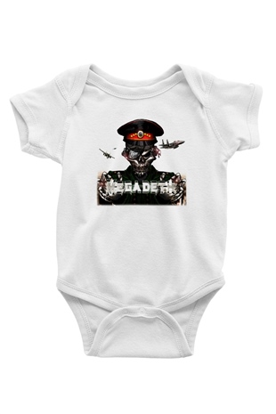 Megadeth Baskılı Beyaz Unisex Bebek Body - Zıbın