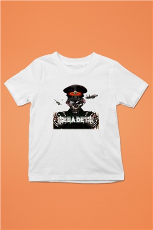 Megadeth Baskılı Beyaz Unisex Çocuk Tişört