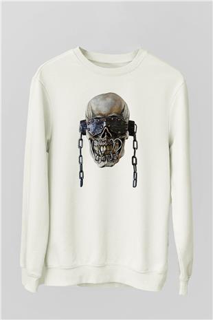 Megadeth Baskılı Beyaz Unisex Sweatshirt