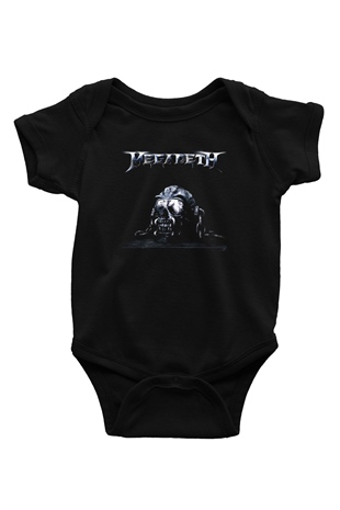 Megadeth Baskılı Siyah Bebek Body - Zıbın