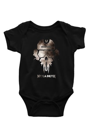 Megadeth Baskılı Siyah Bebek Body - Zıbın