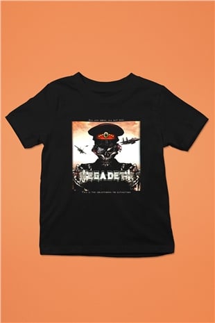 Megadeth Baskılı Siyah Unisex Çocuk Tişört