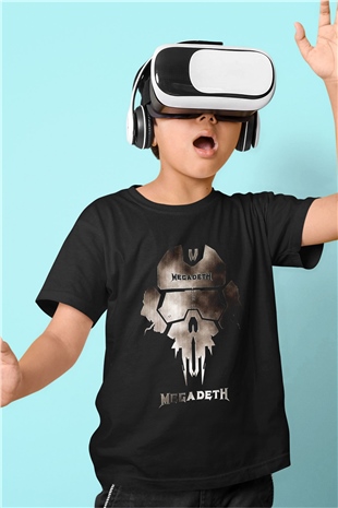 Megadeth Baskılı Siyah Unisex Çocuk Tişört