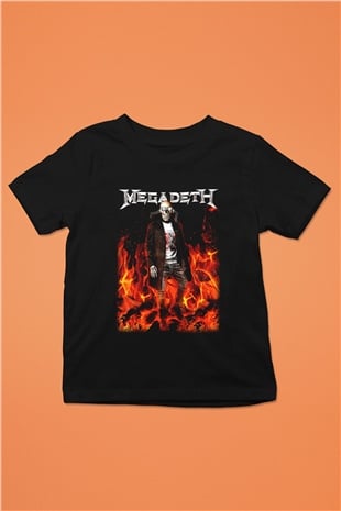Megadeth Baskılı Siyah Unisex Çocuk Tişört