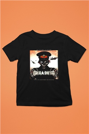 Megadeth Baskılı Siyah Unisex Çocuk Tişört