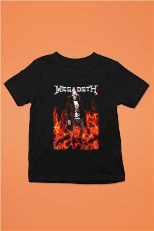Megadeth Baskılı Siyah Unisex Çocuk Tişört