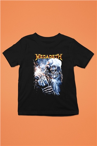 Megadeth Baskılı Siyah Unisex Çocuk Tişört