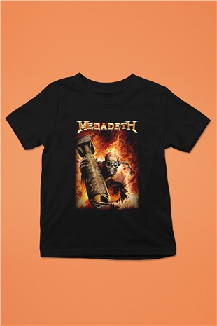 Megadeth Baskılı Siyah Unisex Çocuk Tişört