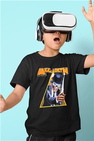 Megadeth Baskılı Siyah Unisex Çocuk Tişört