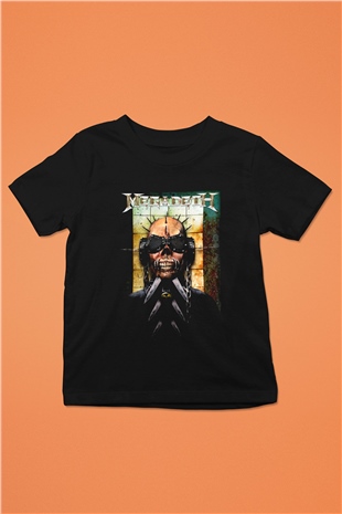 Megadeth Baskılı Siyah Unisex Çocuk Tişört