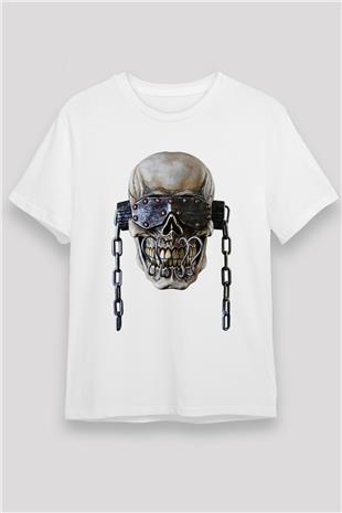 Megadeth Baskılı Unisex Beyaz Tişört - Tshirt