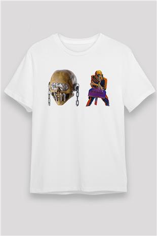 Megadeth Baskılı Unisex Beyaz Tişört - Tshirt