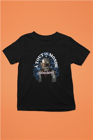 Megadeth Baskılı Unisex Siyah Çocuk Tişört - Tshirt