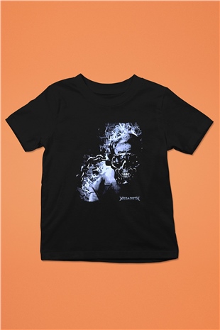 Megadeth Baskılı Unisex Siyah Çocuk Tişört - Tshirt