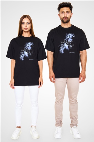 Megadeth Baskılı Unisex Siyah Oversize Tişört - Tshirt