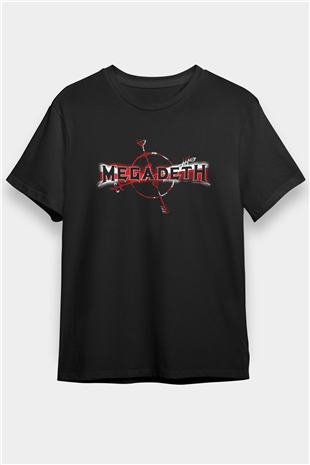 Megadeth Baskılı Unisex Siyah Tişört - Tshirt