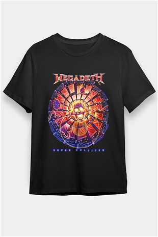 Megadeth Baskılı Unisex Siyah Tişört - Tshirt